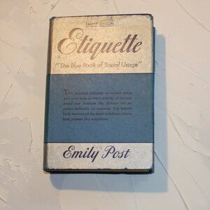 Vintage 1940 Emily Post ETIQUETTE Hardcover Book with Dust Jacket - 1st Printing